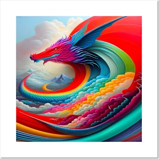 RAINBOW DRAGON Posters and Art